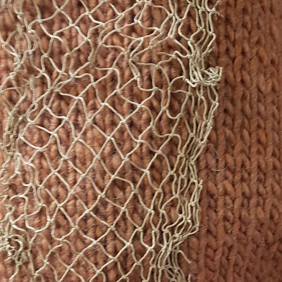 Wool winter set, cinamon cooper, sweater and matching hat, hand knitted - Picture 8 of 11